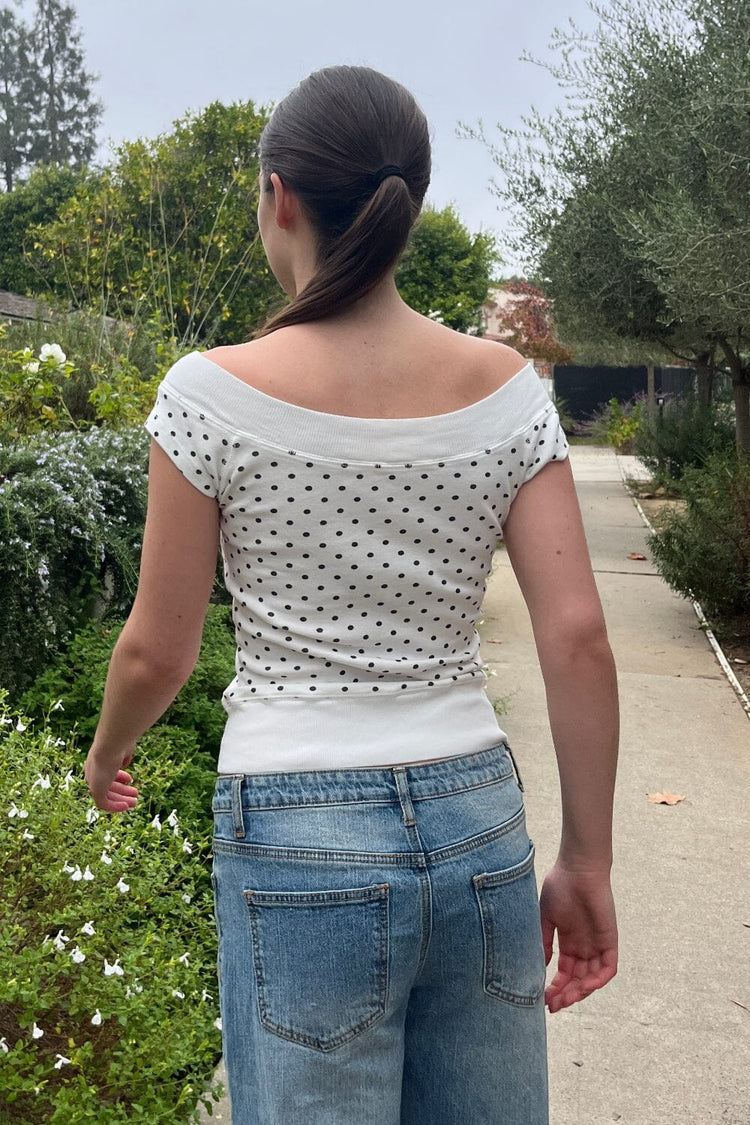 Ginny Polka Dot Top - Brandy Melville