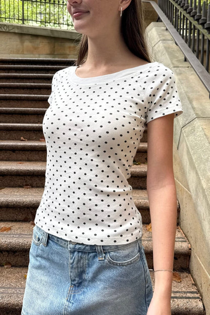 Ginny Polka Dot Top - Brandy Melville