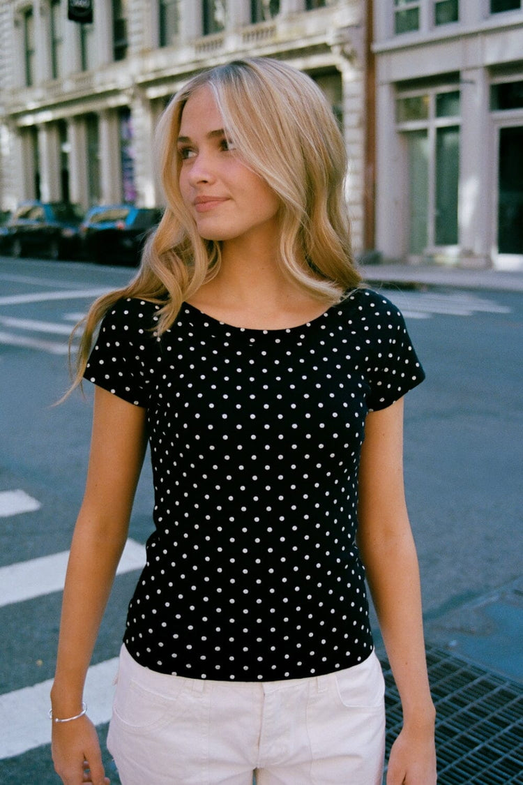 Ginny Polka Dot Top - Brandy Melville