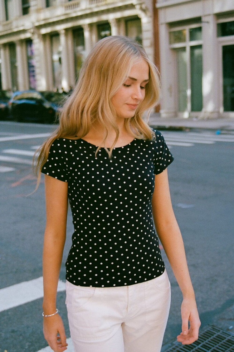 Ginny Polka Dot Top - Brandy Melville