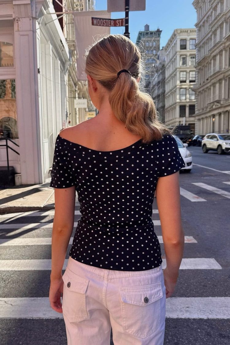 Ginny Polka Dot Top - Brandy Melville
