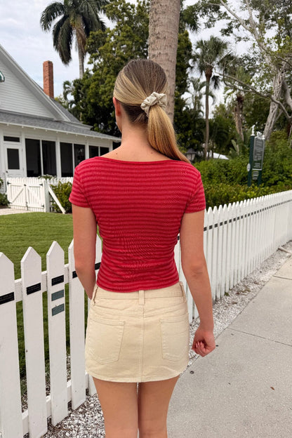 Ashlyn Stripe Top - Brandy Melville