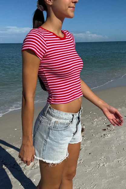 Ashlyn Stripe Top - Brandy Melville