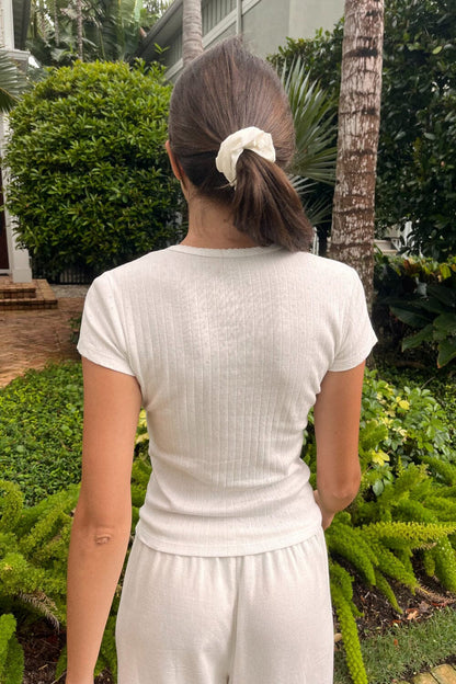 Hailie Eyelet Top - Brandy Melville