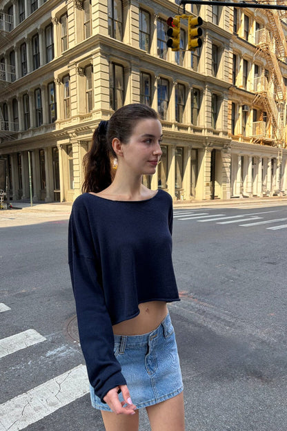 Cameron Cropped Sweater - Brandy Melville
