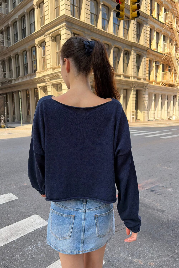 Cameron Cropped Sweater - Brandy Melville