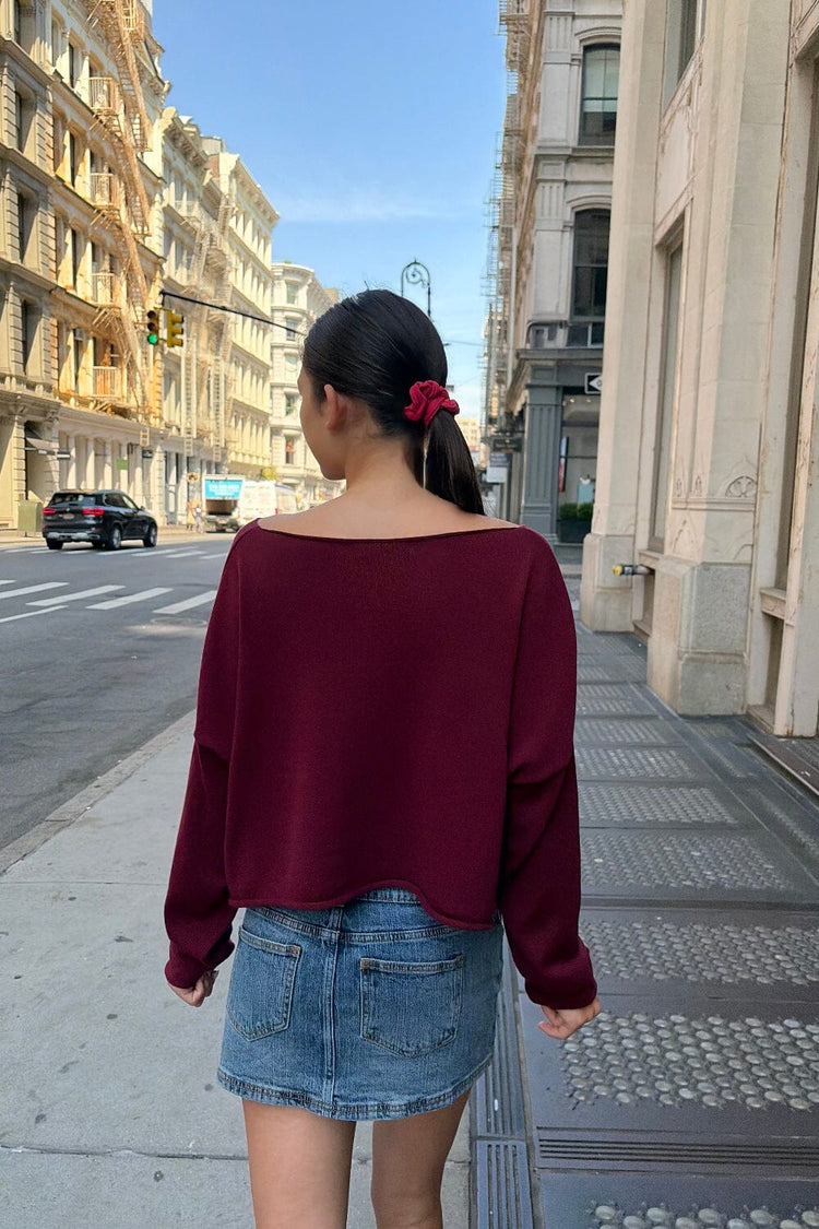 Cameron Cropped Sweater - Brandy Melville