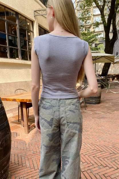 Amara Striped Top - Brandy Melville