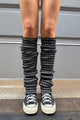 Heather Grey and Black Stripes