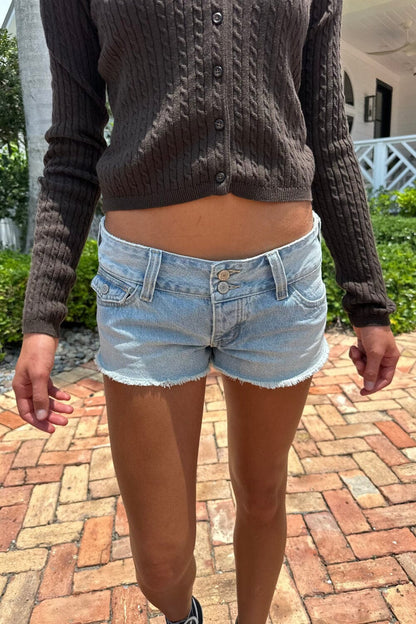 Elsie Denim Shorts - Brandy Melville