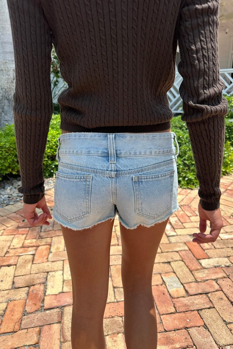 Elsie Denim Shorts - Brandy Melville