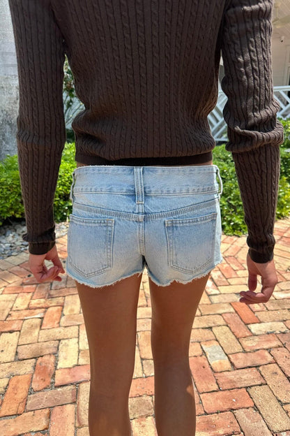 Elsie Denim Shorts - Brandy Melville