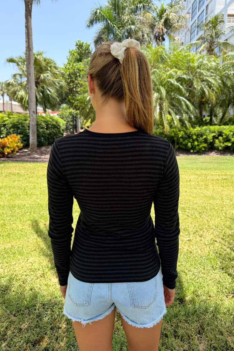 Leah Stripe Top - Brandy Melville