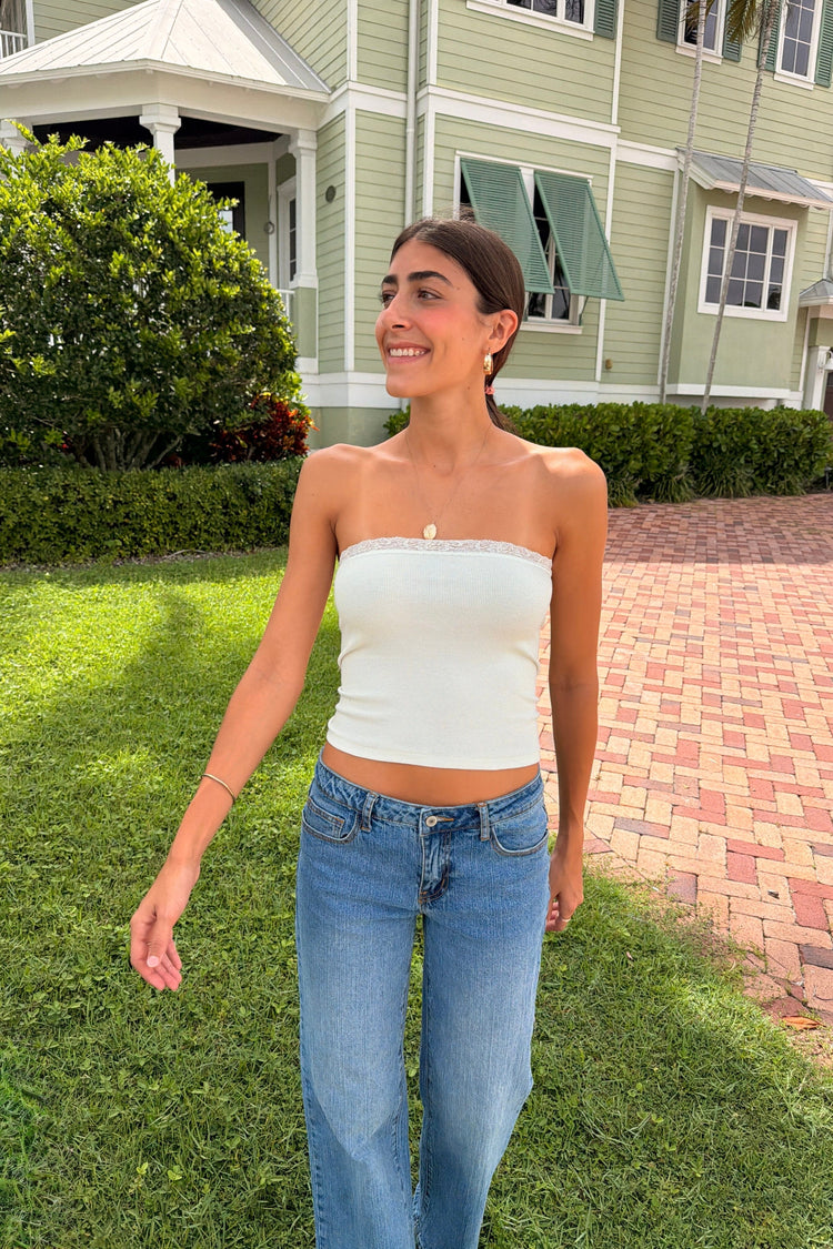 Amelia Ribbed Top - Brandy Melville