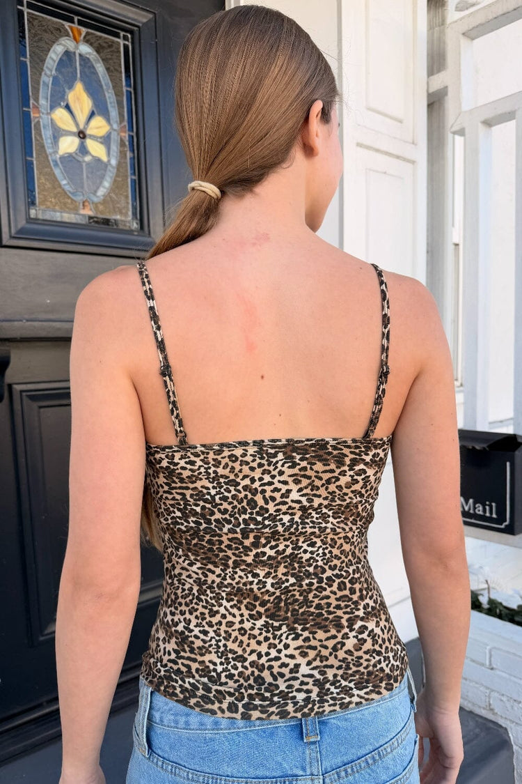 Skyler Leopard Tank - Brandy Melville