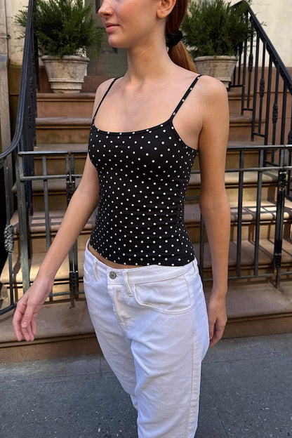 Skylar Polka Dots Tank - Brandy Melville